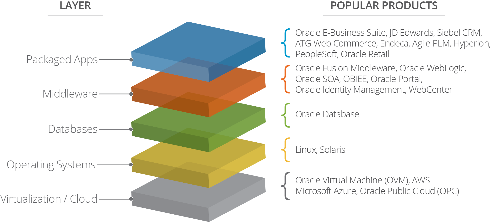 Oracle Tech Stack - What's Covered