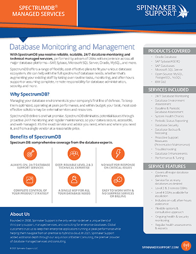 Spectrum DB managed services brochure