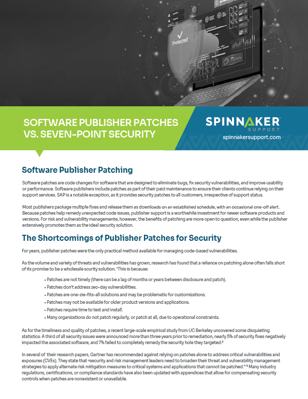 Spinnaker-Software Patching Solution