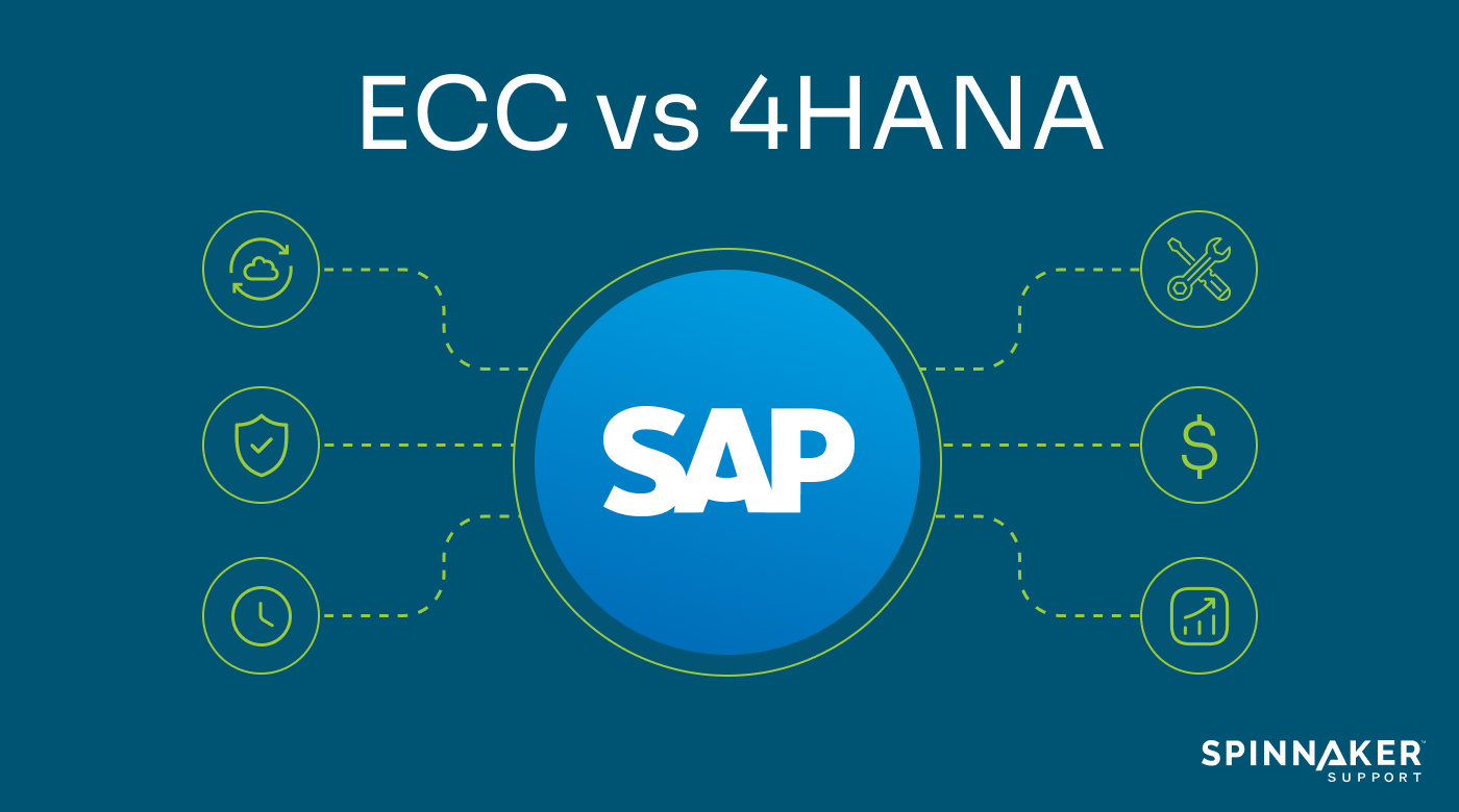 What are the differences between SAP ECC and SAP S4HANA?