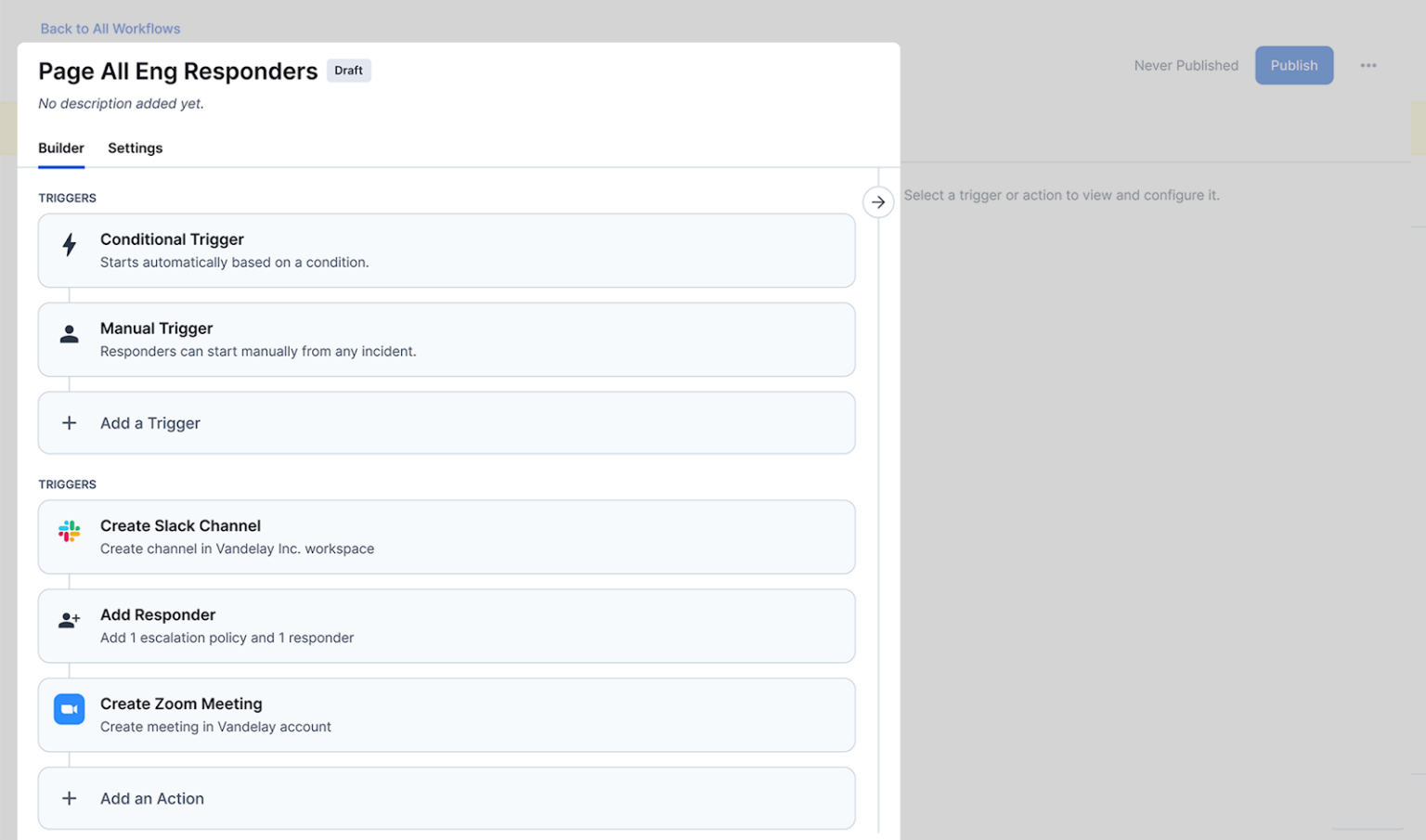 Creating an incident response workflow in PagerDuty