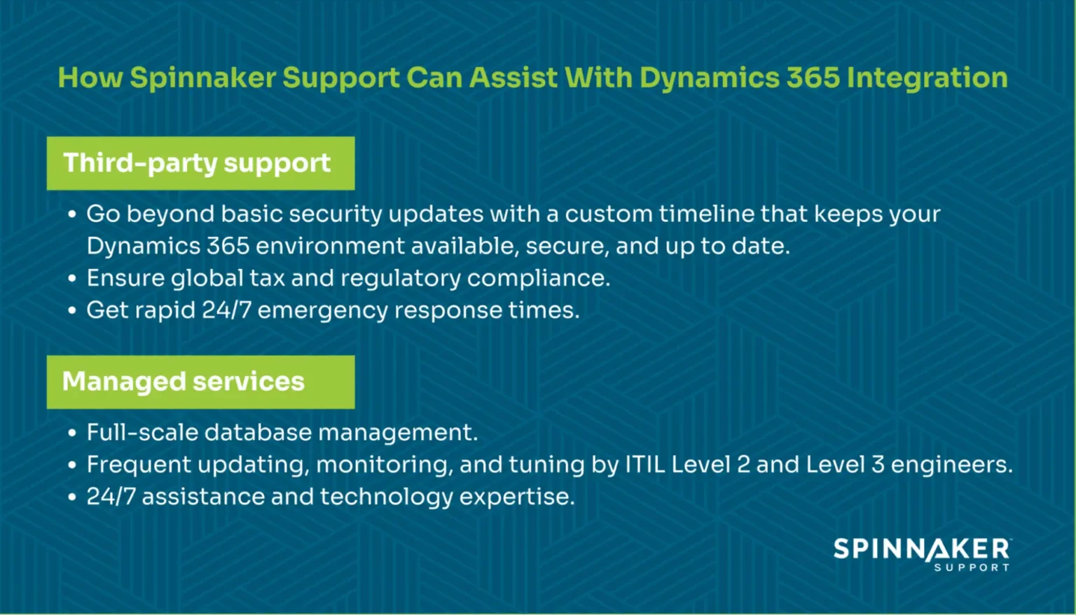 Spinnaker Support and Dynamics 365