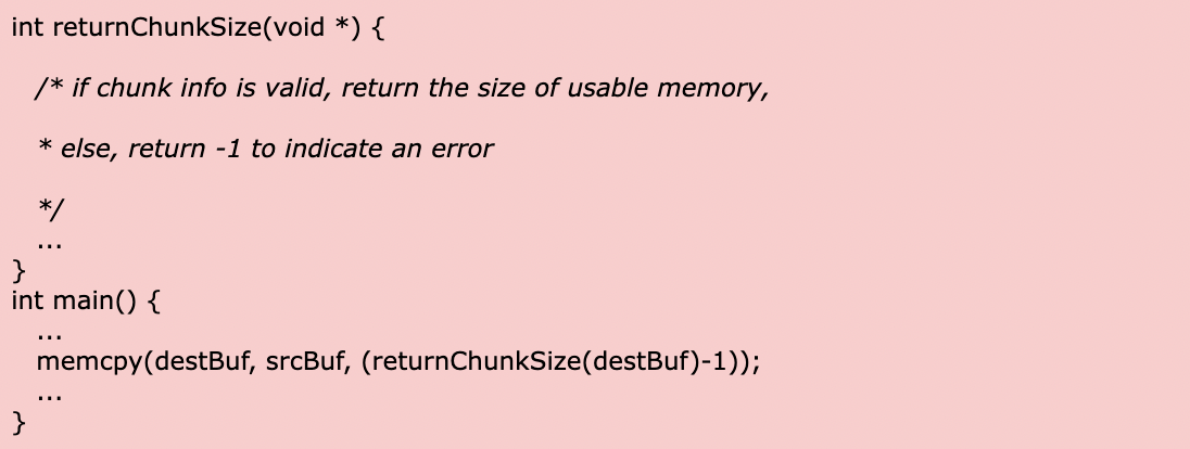Example of an out-of-bounds write vulnerability