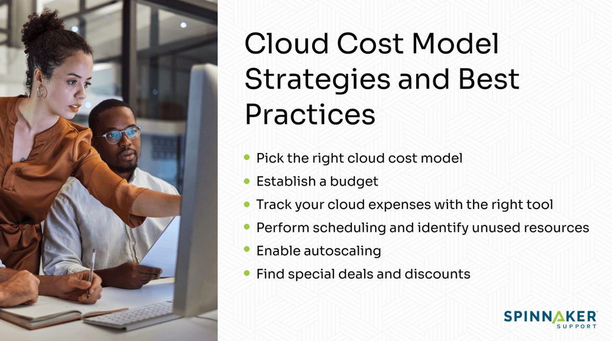 Best practices and strategies for selecting a cloud cost model
